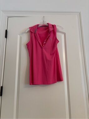 Puma Hot Pink Sleeveless Polo Tank